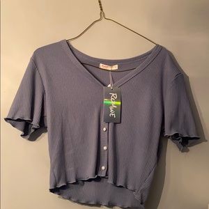 Cute button up T shirt